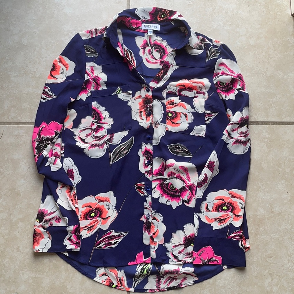 Express portofino floral shirt